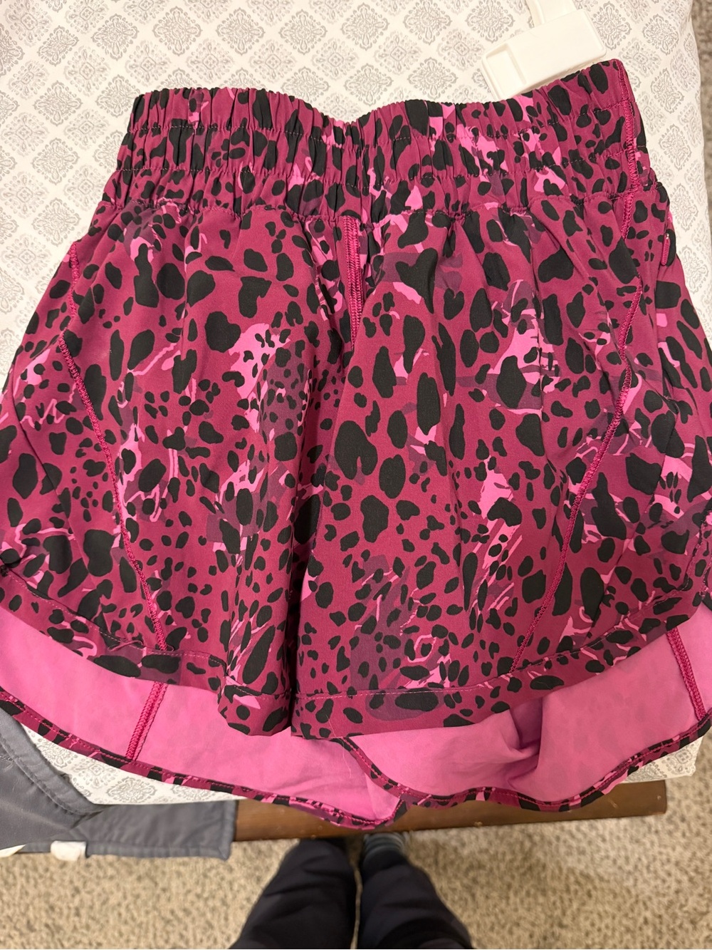 lululemon athletica Pink and Black Printed Skater Skirt